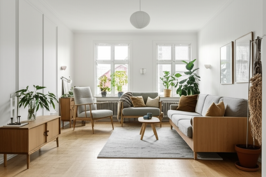 北欧スタイルの部屋